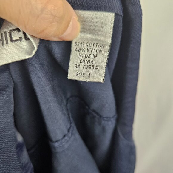 Chico's Wind Breaker Women Zip-Up Pockets Collared Navy Blue Size 1 - Picture 4 of 5